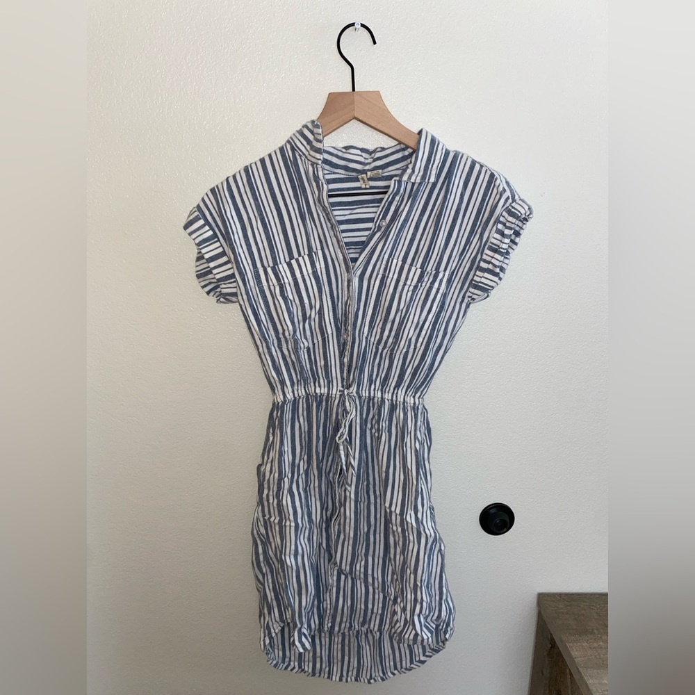 Madewell Blue and White Striped Dress